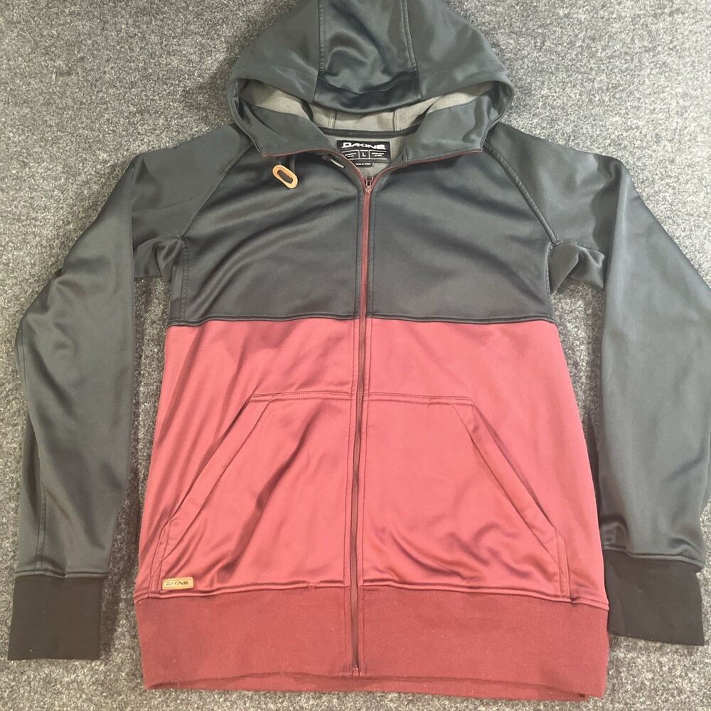 Dakine Hazel Tech Fleece Full Zip Hoodie Jacket Womens Size Large Black Rosewood